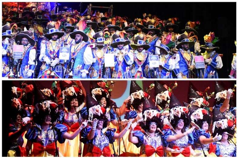 Las dos murgas de Telde (Foto Antonio Alí)